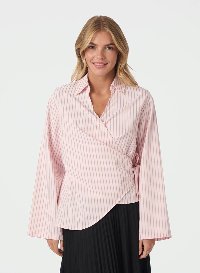 Gestreepte Blouse Tifuna 167535 - 754 Light Pink