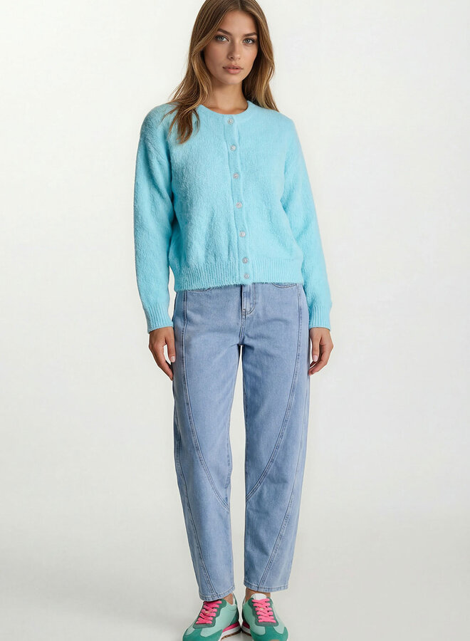 Turquoise By Daan Vestje Gebreid 9970 - Licht Blauw