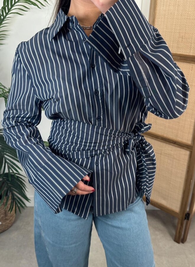 Gestreepte Blouse - Dark Blue