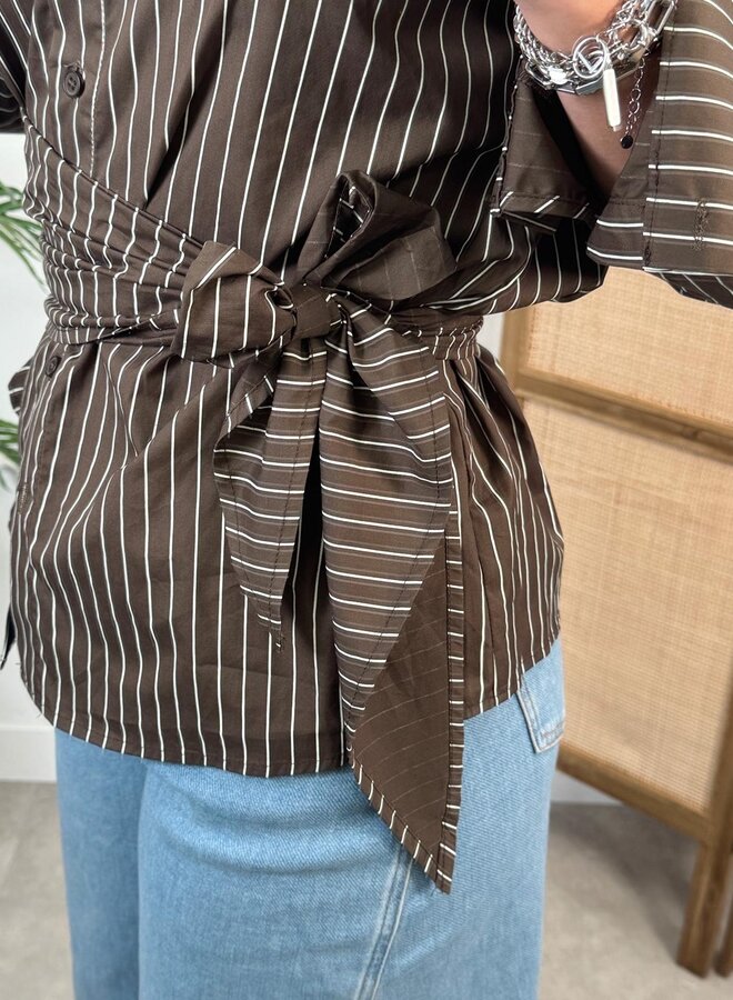 Greenfield Fashion Blouse Dusk & Dawn - Dark Brown