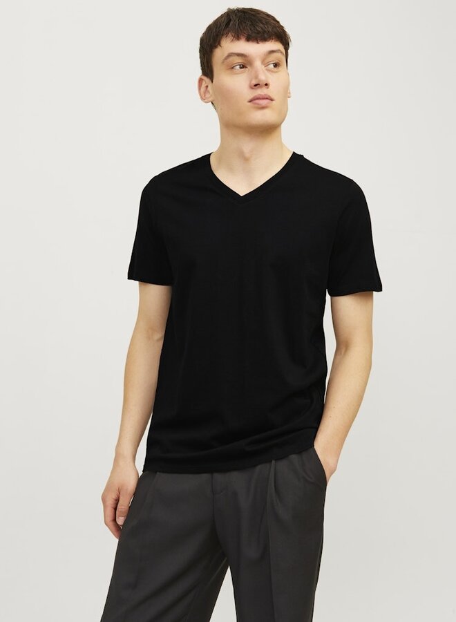 T-shirt 2 PACK JACBASIC 12133914 - Black