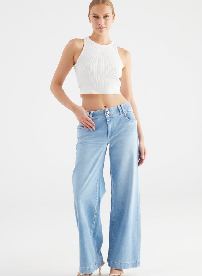 Wide Straight Jeans Carlotta - Light Blue