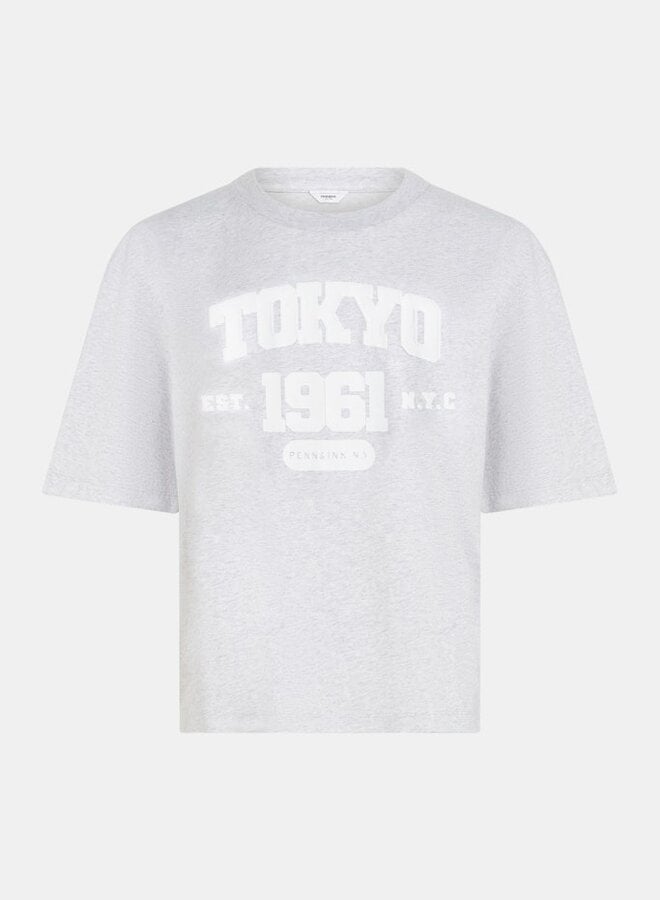 T-shirt Tokyo S26F1812 - Grey mel.-white