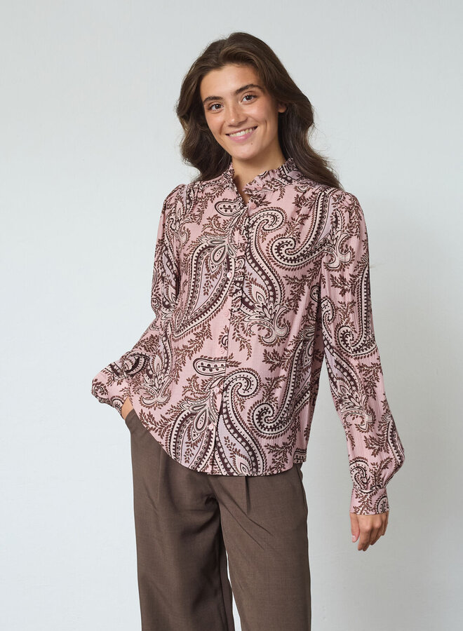 Blouse 19459 Virsa-Sh14 - 804 Mauve Paisley