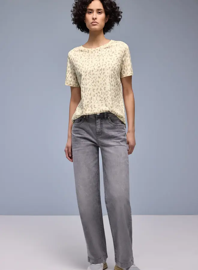 basic shirt w.shiny leo print - 37462