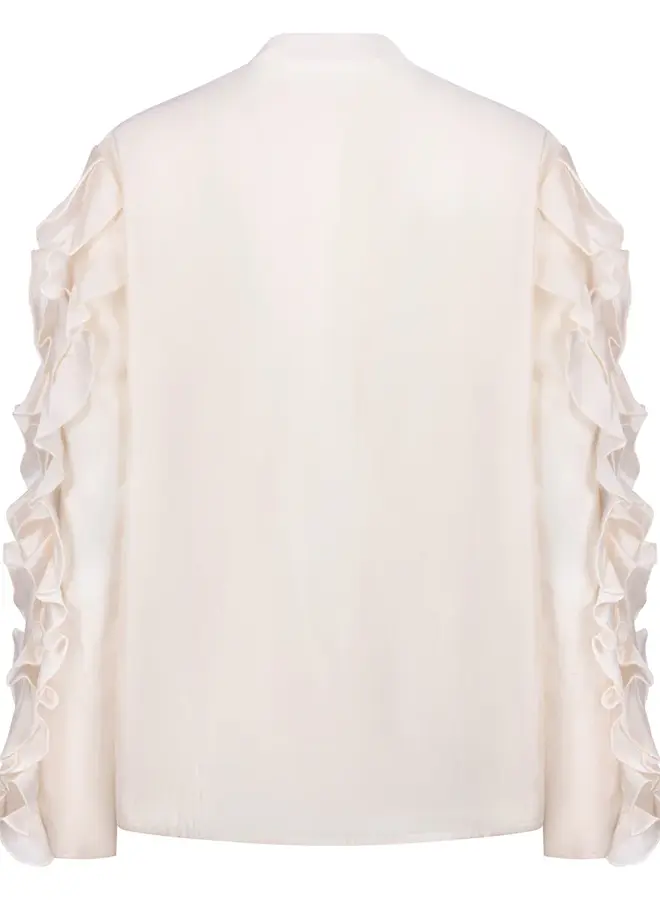 Nukus Ruffle Blouse Margriet NKS02225 - 17 Off White
