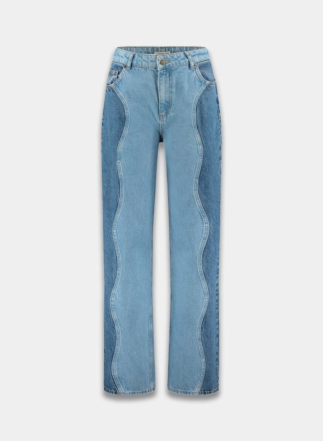 Harper and Yve Wide Leg Jeans Yve SS6Z105 - 440 Light/Mid Blue
