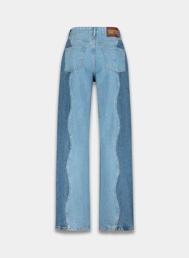 Harper and Yve Wide Leg Jeans SS6Z105 - 440 Light/Mid Blue