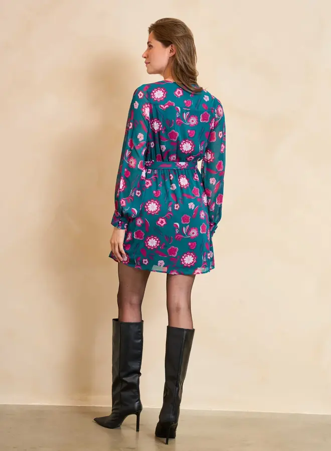 Lofty manner Jurk Lux  RB21.1 - 704 Silver Flower