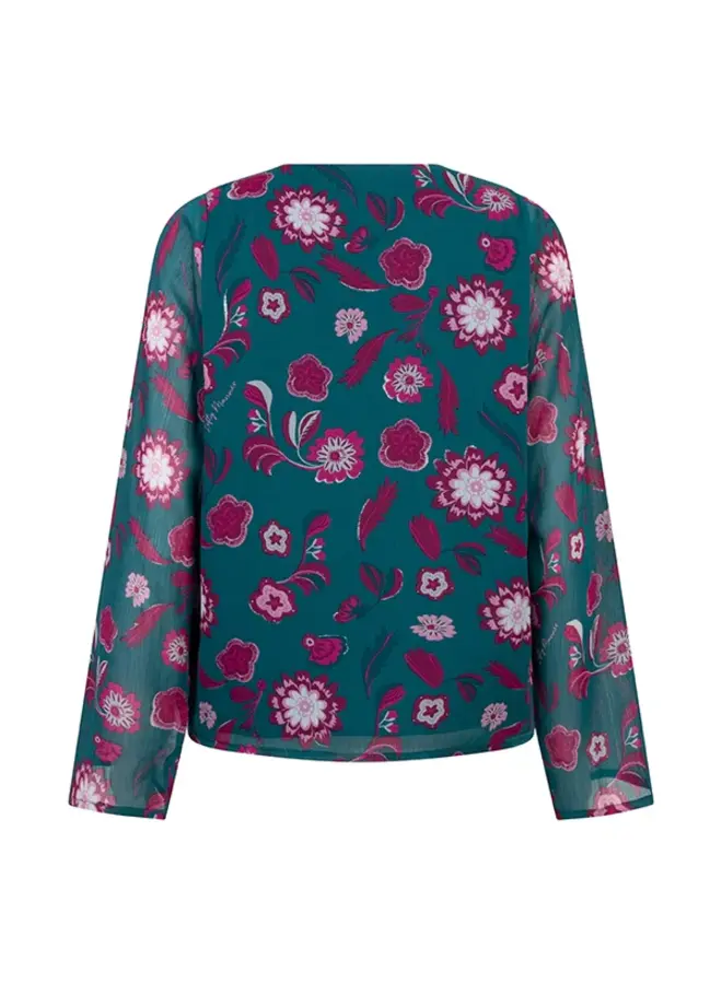 Lofty manner Blouse Meva RB13  - 704 Silver Flower