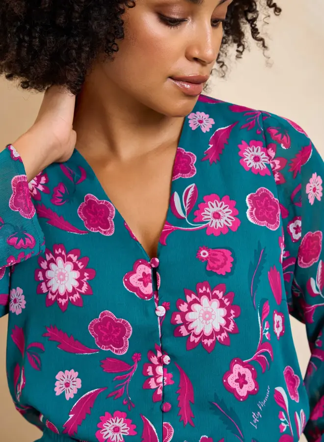 Blouse Meva RB13  - 704 Silver Flower