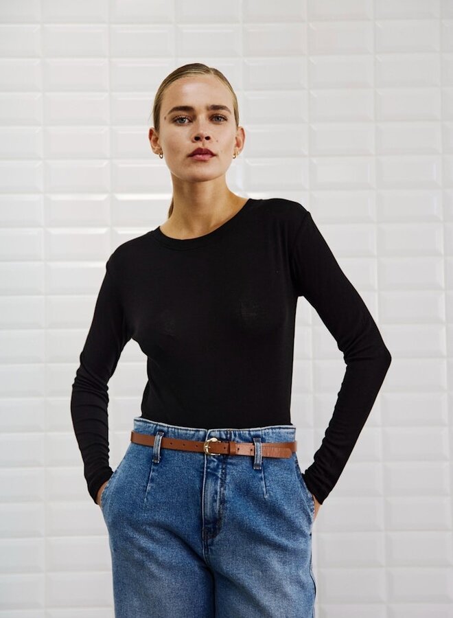 Withblack T-Shirt Lange Mouw WBLLOLA 00000571 - Black