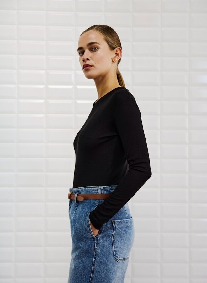 Withblack T-Shirt Lange Mouw WBLLOLA 00000571 - Black