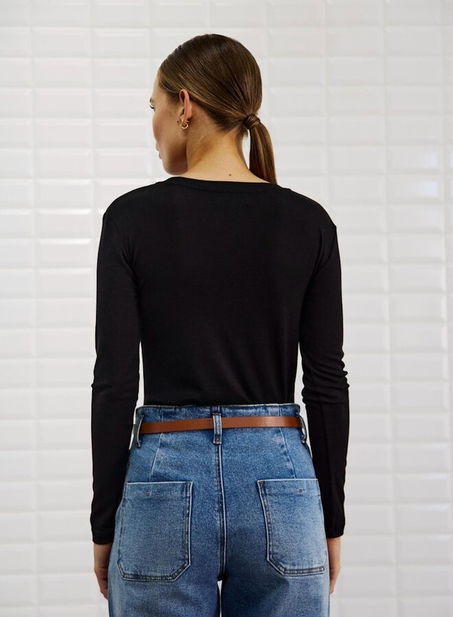 Withblack T-Shirt Lange Mouw WBLLOLA 00000571 - Black