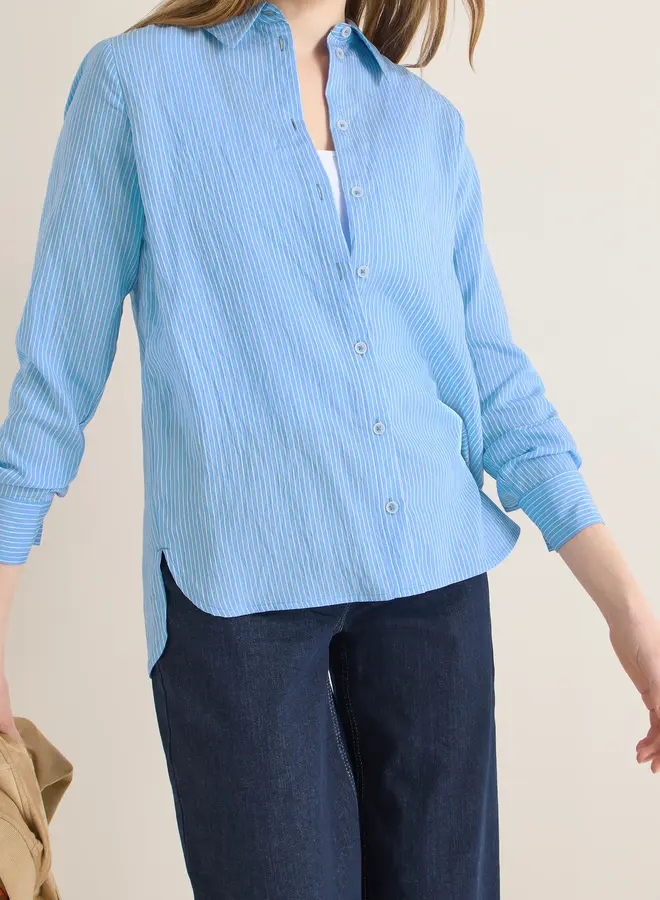 Cecil Blouse Seersucker 346304 - 27372 Fountain Blue