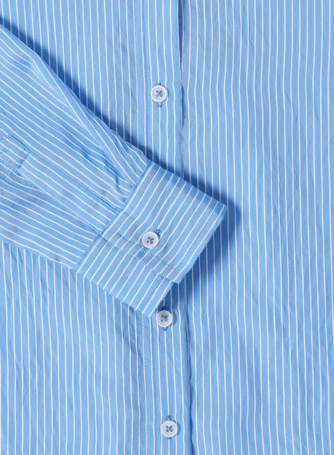 Cecil Blouse Seersucker B346304 - Fountain Blue