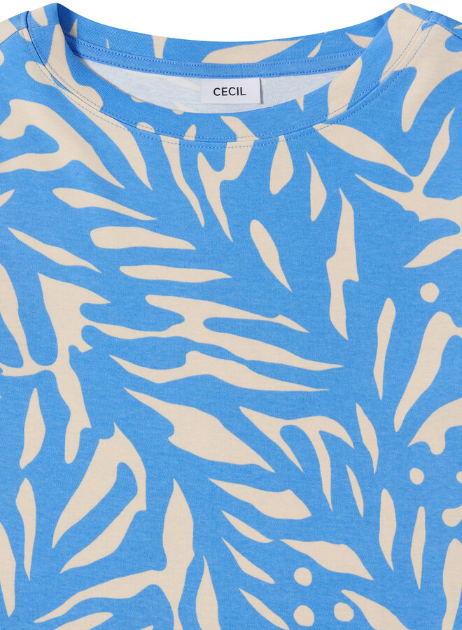 Cecil Shirt Lange Mouwen 324560 Boatneck  - 27372  Fountain Blue