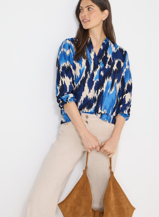 Cecil Blouse Splitneck 346358 - 37410 Cloud Blue