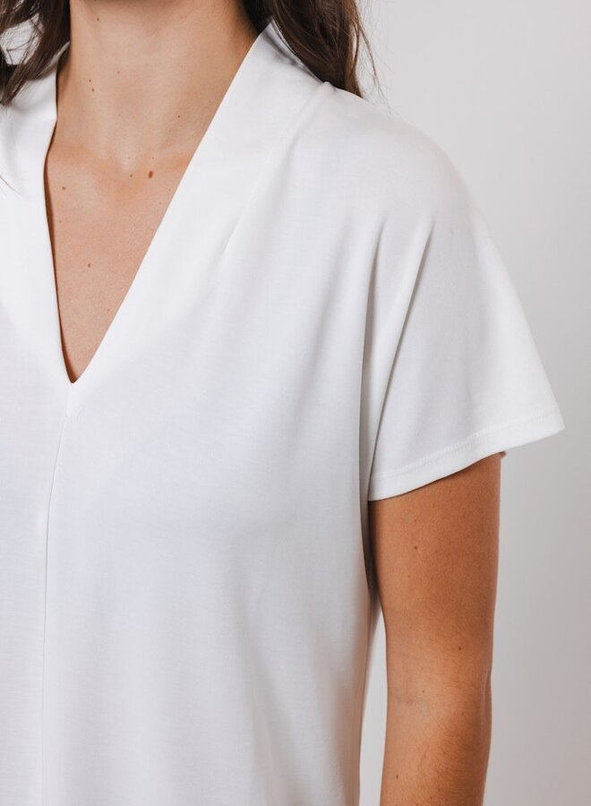 Rino & Pelle Top V-Neck Kallie.700NOOS - 70 snow white
