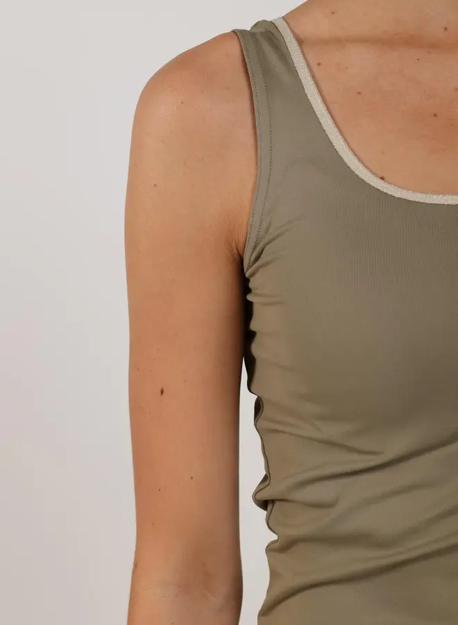 Nukus Top Juba Singlet NKS01186 - 381 Army/Gold