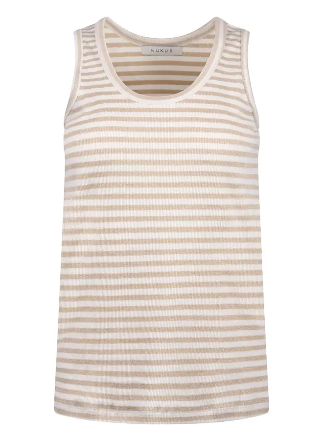 Nukus Top Steffie Singlet Lurex NKS01168 - 126 Offwhite/Gold