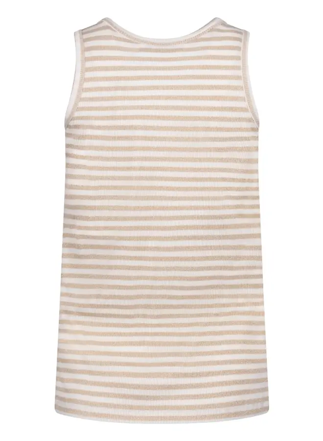 Nukus Top Steffie Singlet Lurex NKS01168 - 126 Offwhite/Gold