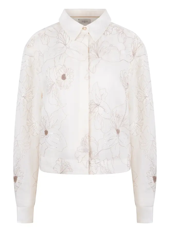 Nukus Blouse Adora Embroidery NKS02167 - 17 Off White