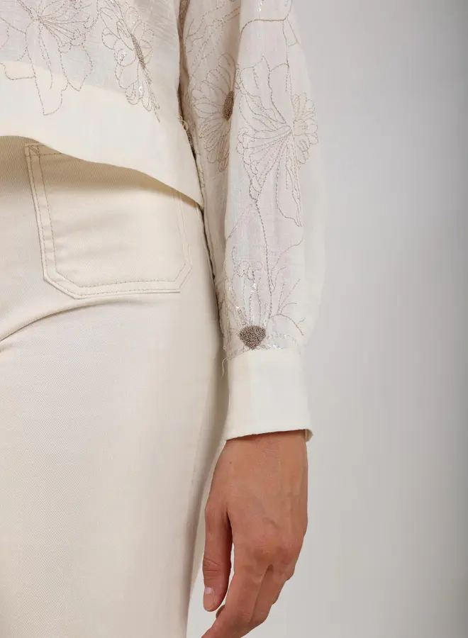 Nukus Blouse Adora Embroidery NKS02167 - 17 Off White