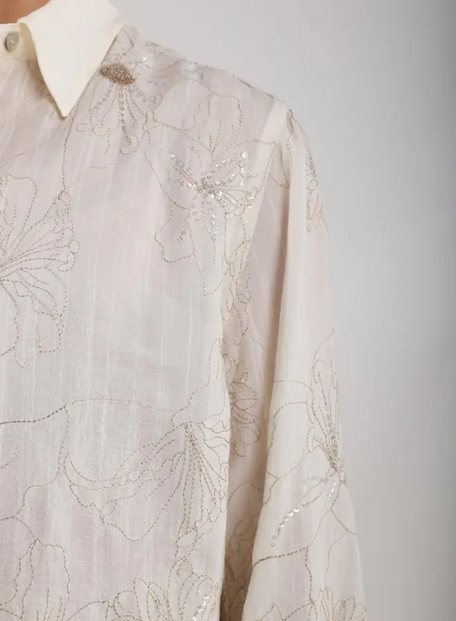 Nukus Blouse Adora Embroidery NKS02167 - 17 Off White