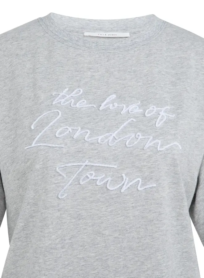 Yaya T-shirt 01-719081-602 - Pure White Dessin