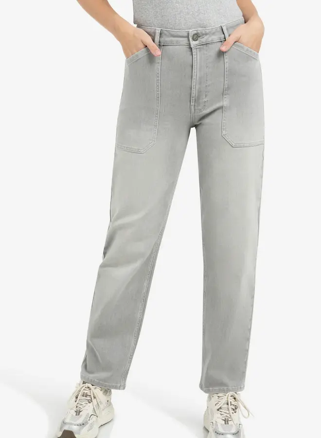 Yaya Jeans Cargo Wijde Pijpen 01-311130-602 - Mid Grey Denim