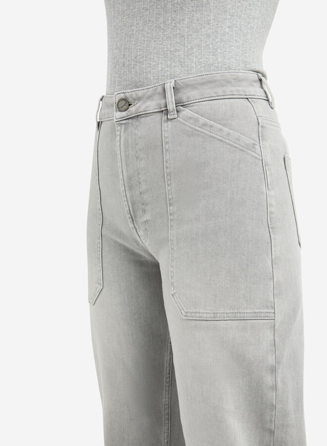 Yaya Jeans Cargo Wijde Pijpen 01-311130-602 - Mid Grey Denim