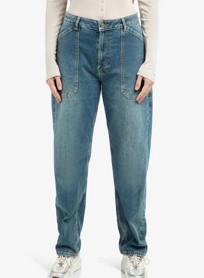 Jeans Cargo Wijde Pijpen 01-311130-602 - Blue Denim
