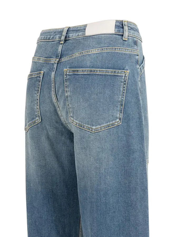 Yaya Jeans Cargo Wijde Pijpen 01-311130-602 - Blue Denim
