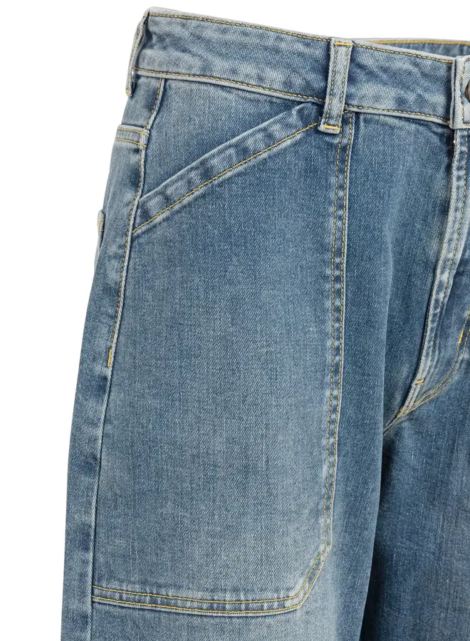Yaya Jeans Cargo Wijde Pijpen 01-311130-602 - Blue Denim