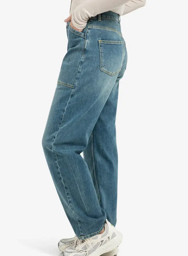 Yaya Jeans Cargo Wijde Pijpen 01-311130-602 - Blue Denim