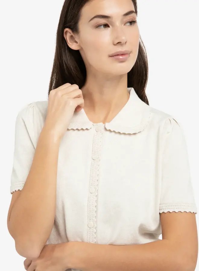 Yaya Top Vest  Gebreid 01-010145-602 - Kit Beige Melange