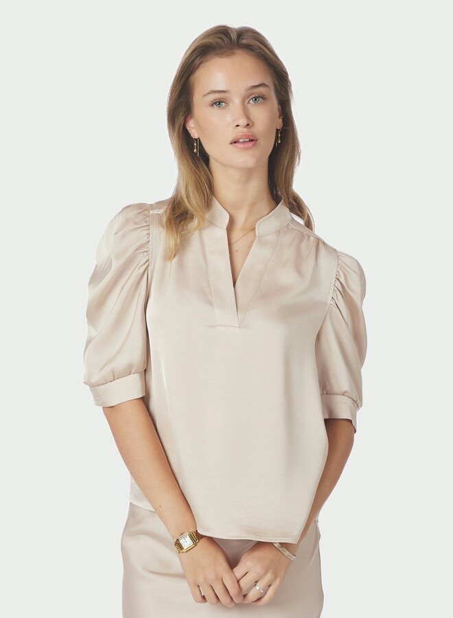 Neo noir Satijnen Blouse Roella 162590 - 720 Champagne
