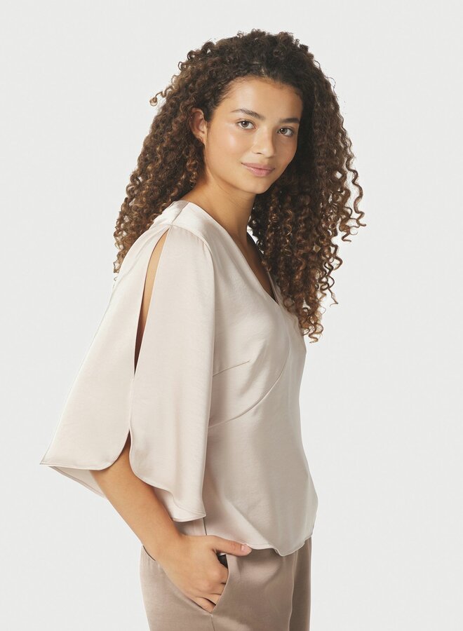 Neo noir Satijnen Blouse Remana 168002 - 720 Champagne