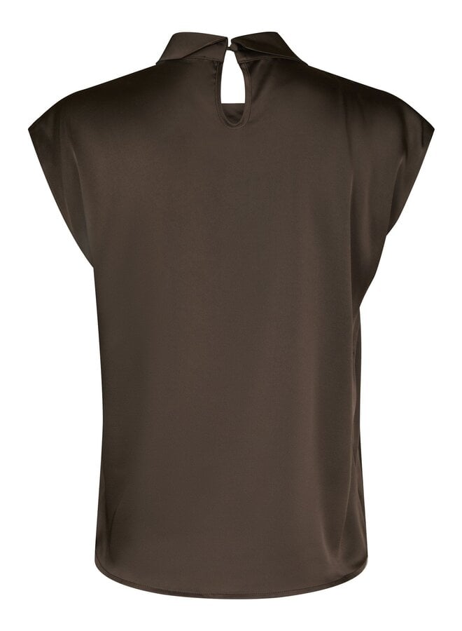 Neo Noir Satijnen Top Fleur Drapy 160990 - 676 Dark Brown