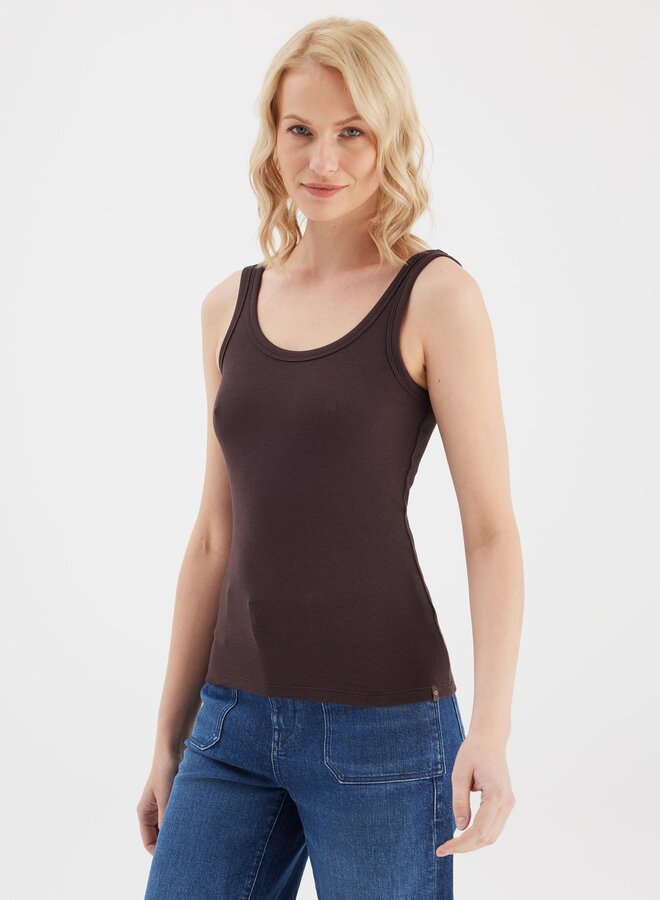 Cup Of Joe Top Olivia - Chocolate Plum