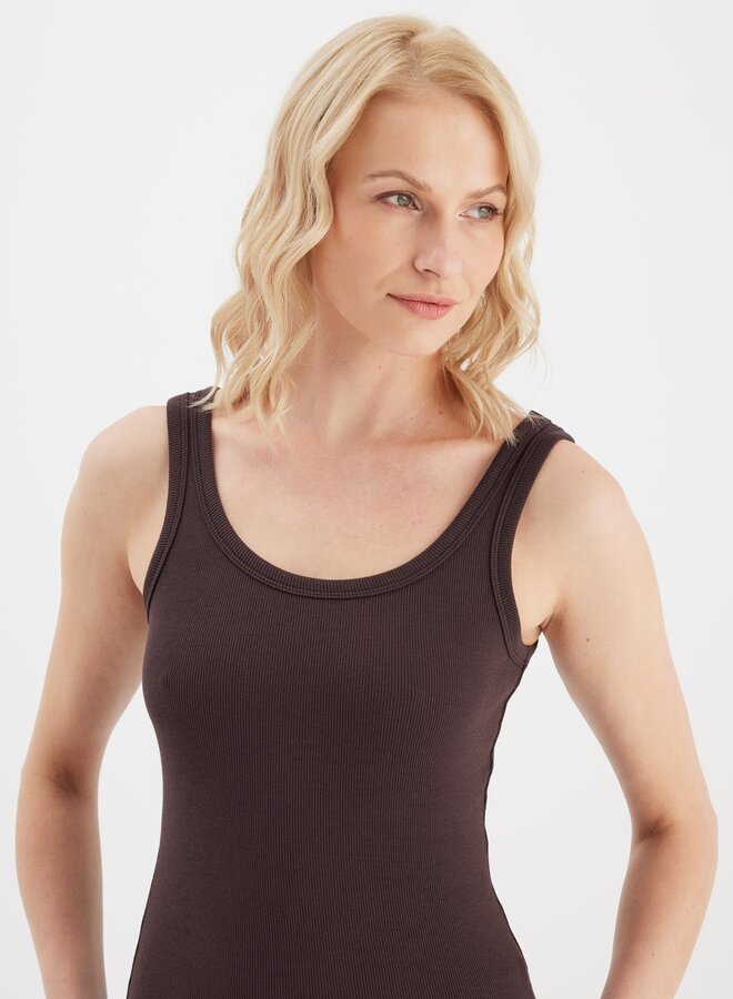 Cup Of Joe Top Olivia - Chocolate Plum