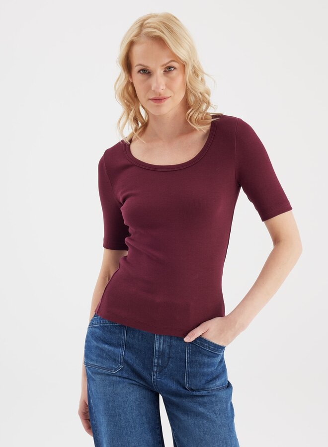 Cup Of Joe Top Alina - Burgundy