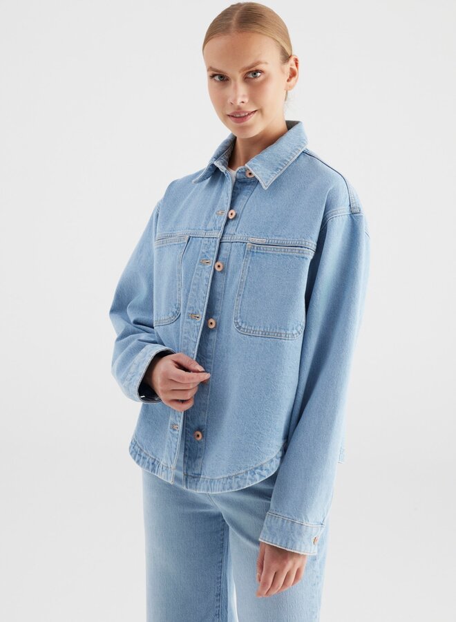 Cup Of Joe Spijkerjas Tamara Oversized - Light Blue