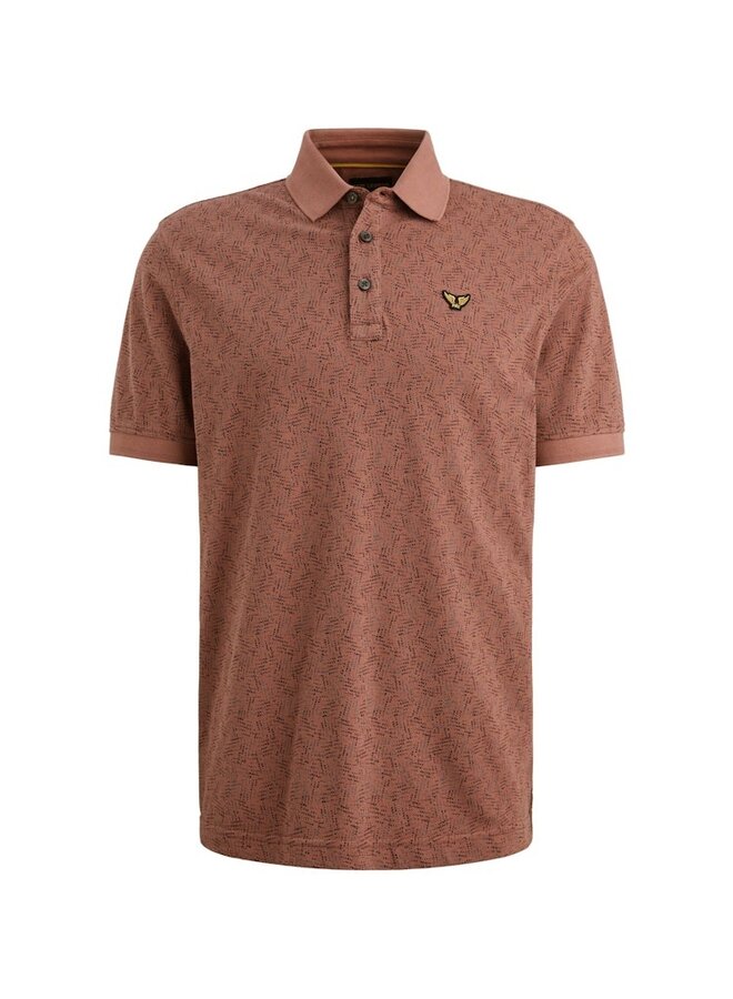 Pme Legend Polo Fine Pique Aop PPSS2602852 - 4085 Roan Rouge
