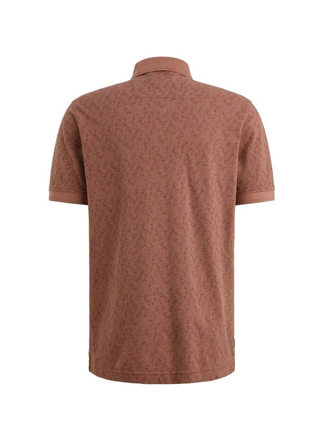 Pme Legend Polo Fine Pique Aop PPSS2602852 - 4085 Roan Rouge