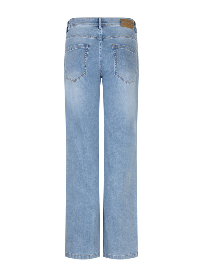 Red button Wide Leg Jeans Colette SRB4478 - Bleach