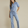 Red button Wide Leg Jeans Colette SRB4478 - Bleach