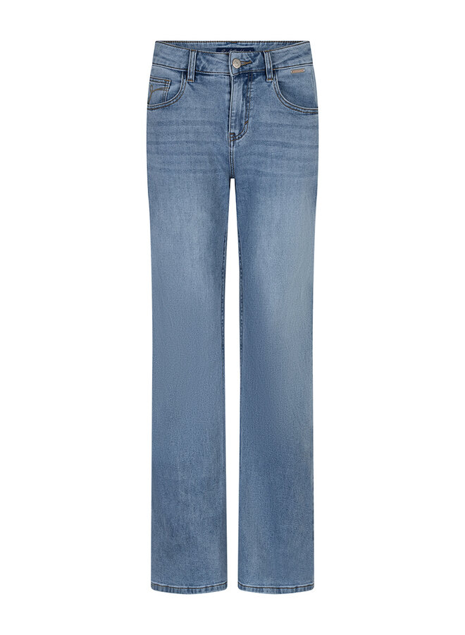 Red button Flared Jeans Brielle SRB4842 - Light Stone