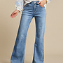 Red button Flared Jeans Brielle SRB4842 - Light Stone